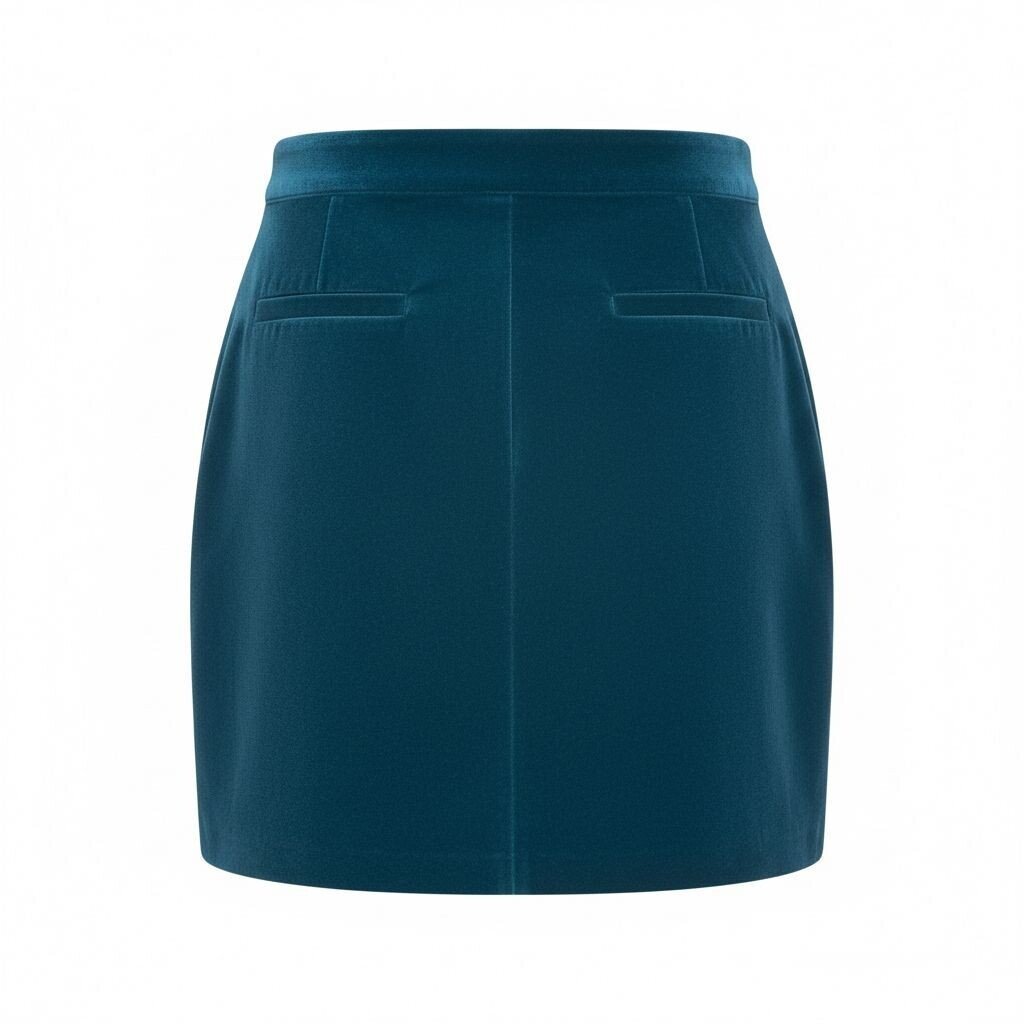 NAVY VELVET BLAZER & SKIRT
